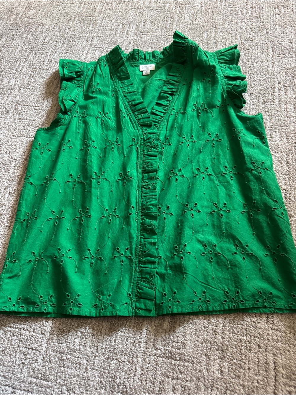 J crew eyelet top